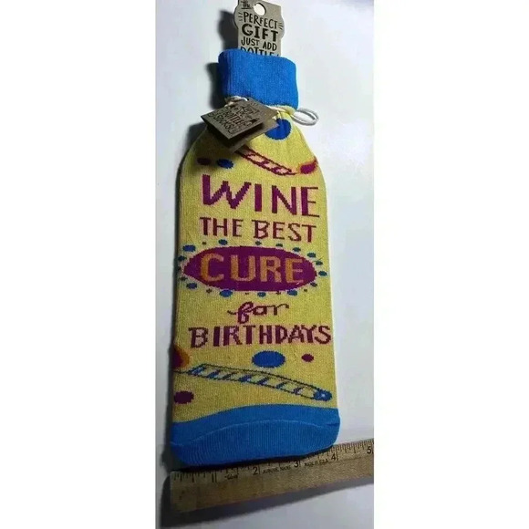 Wine Bottle Sock Bag Cover Primitives by Kathy - "funny wine socks" GIFT - Picture 2 of 8
